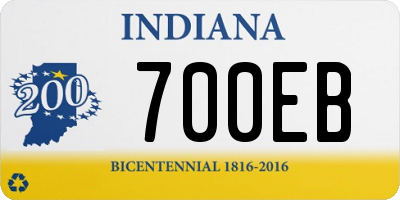 IN license plate 700EB