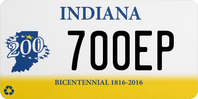 IN license plate 700EP