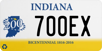 IN license plate 700EX