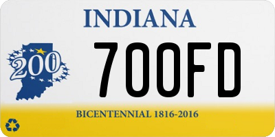 IN license plate 700FD