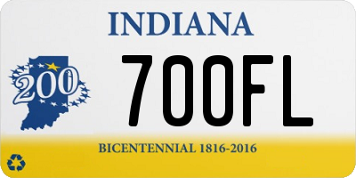 IN license plate 700FL