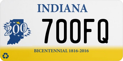 IN license plate 700FQ