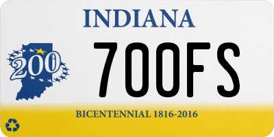 IN license plate 700FS