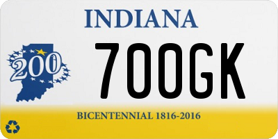 IN license plate 700GK