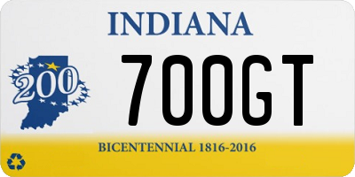 IN license plate 700GT