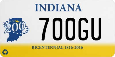 IN license plate 700GU