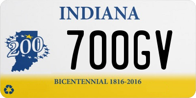 IN license plate 700GV