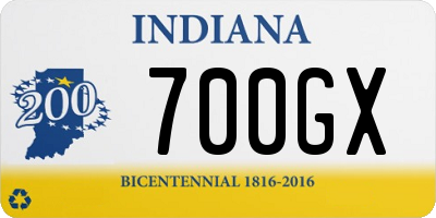 IN license plate 700GX