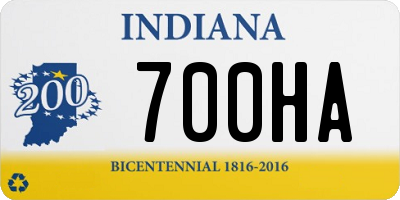 IN license plate 700HA