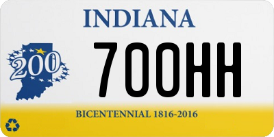 IN license plate 700HH