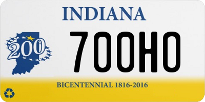 IN license plate 700HO
