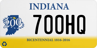 IN license plate 700HQ