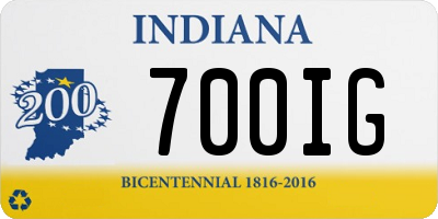 IN license plate 700IG