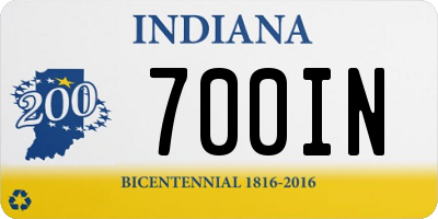 IN license plate 700IN