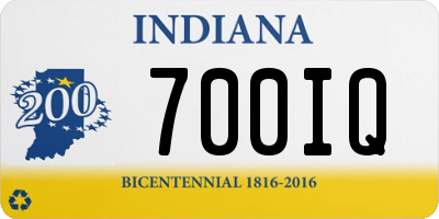 IN license plate 700IQ