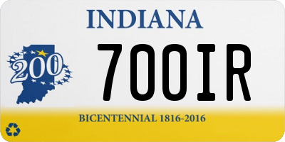 IN license plate 700IR