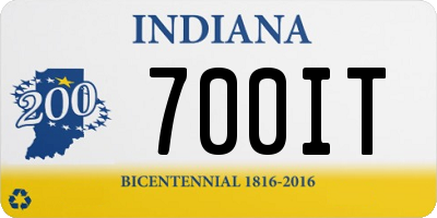 IN license plate 700IT