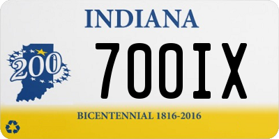 IN license plate 700IX