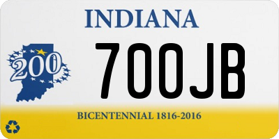 IN license plate 700JB