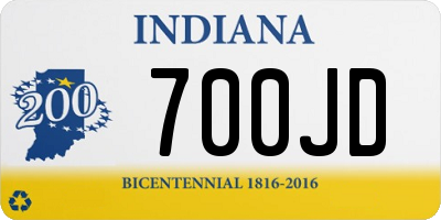 IN license plate 700JD