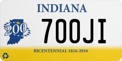 IN license plate 700JI