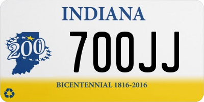 IN license plate 700JJ
