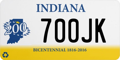 IN license plate 700JK