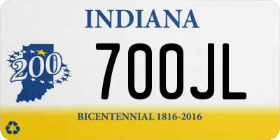 IN license plate 700JL