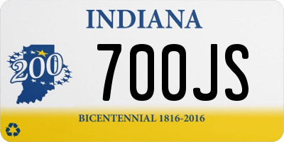 IN license plate 700JS