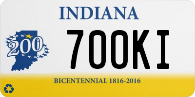 IN license plate 700KI