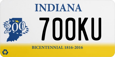 IN license plate 700KU