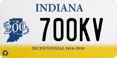 IN license plate 700KV