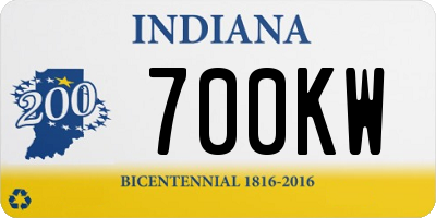 IN license plate 700KW