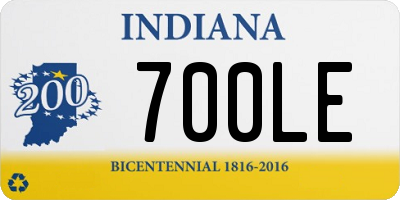 IN license plate 700LE