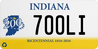 IN license plate 700LI