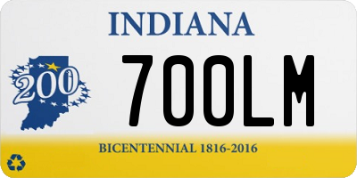 IN license plate 700LM
