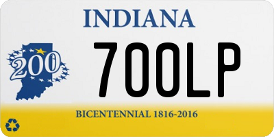 IN license plate 700LP