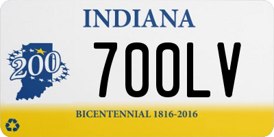 IN license plate 700LV