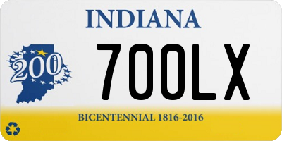 IN license plate 700LX