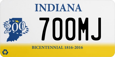 IN license plate 700MJ
