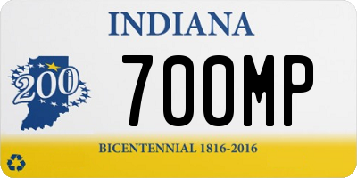 IN license plate 700MP