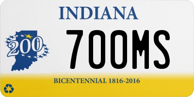 IN license plate 700MS