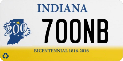 IN license plate 700NB