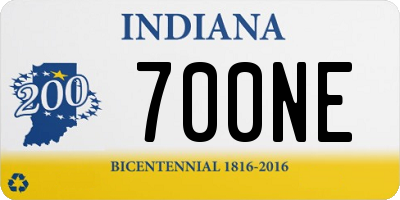 IN license plate 700NE