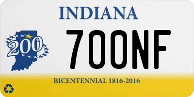 IN license plate 700NF