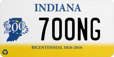 IN license plate 700NG