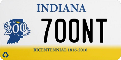 IN license plate 700NT