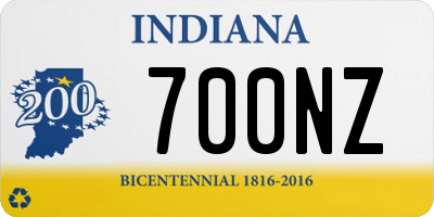 IN license plate 700NZ