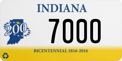 IN license plate 700O