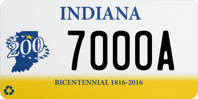 IN license plate 700OA